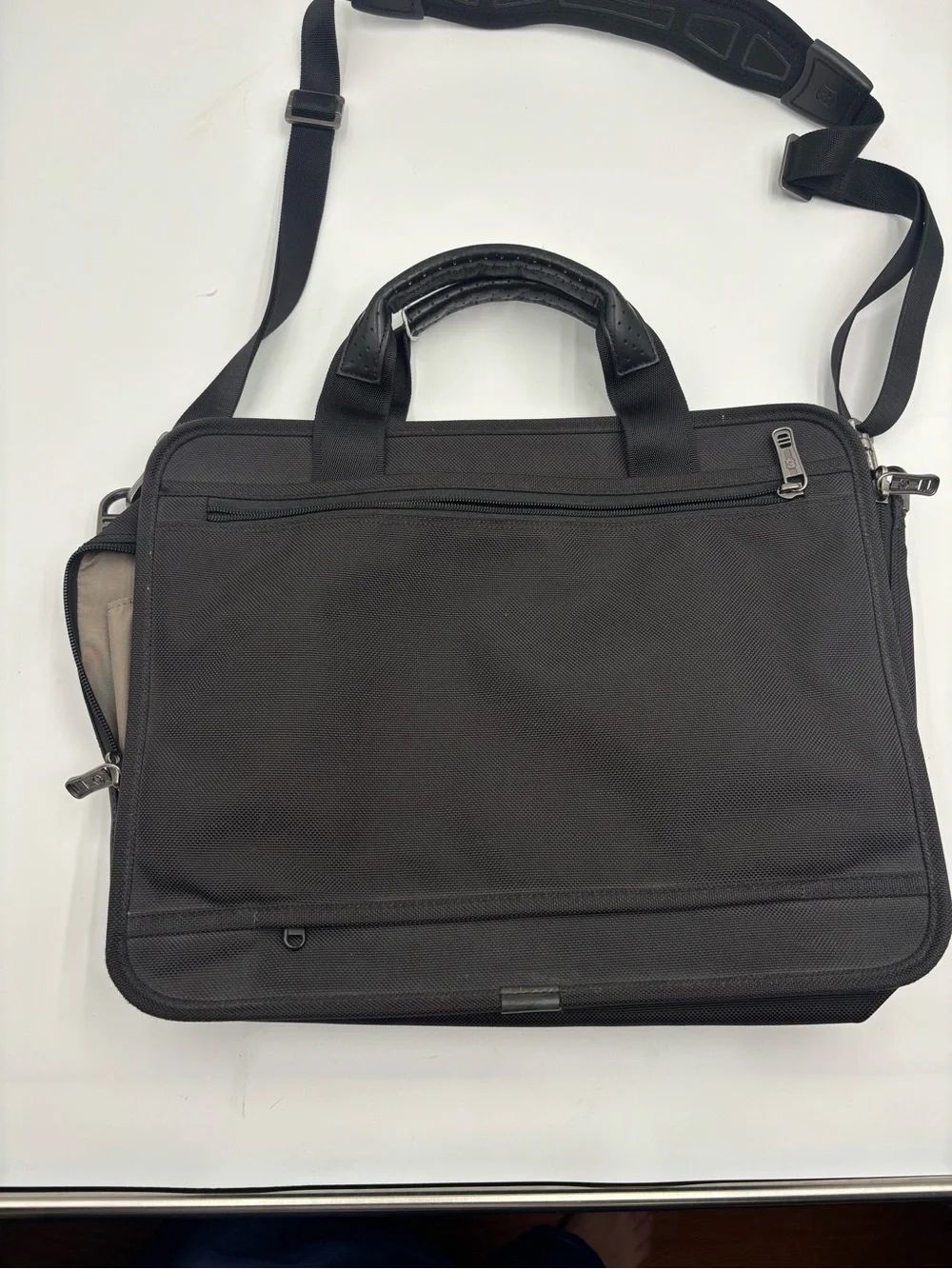 Victorinox Black Laptop Messenger Bag with Padded Strap